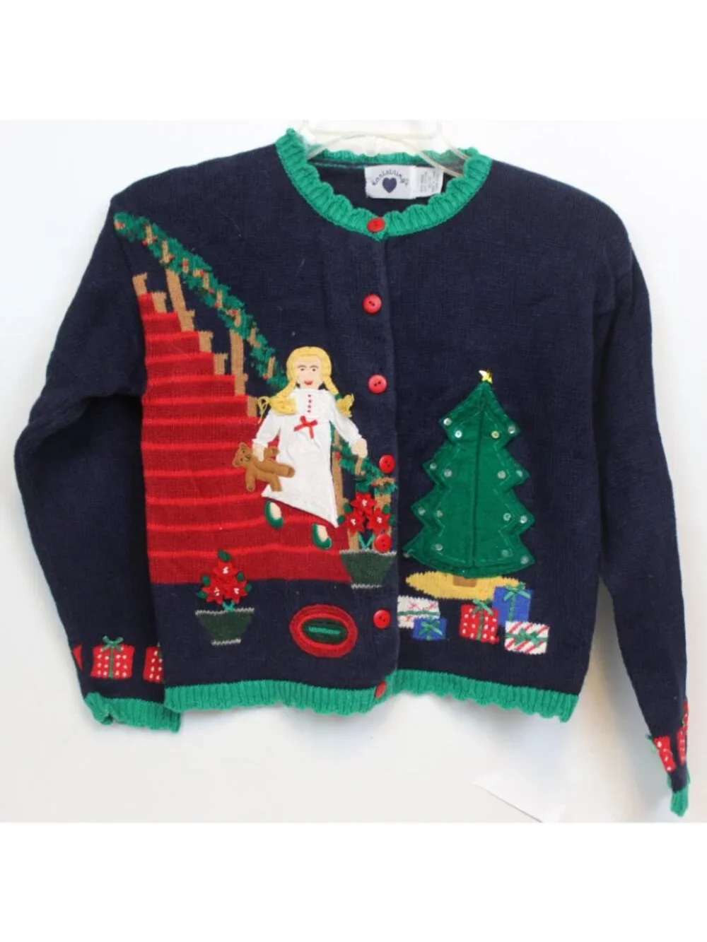 Hartstrings 3pc Christmas girl sz 12 Outfit Sweater Turtleneck Skirt Tree Gifts